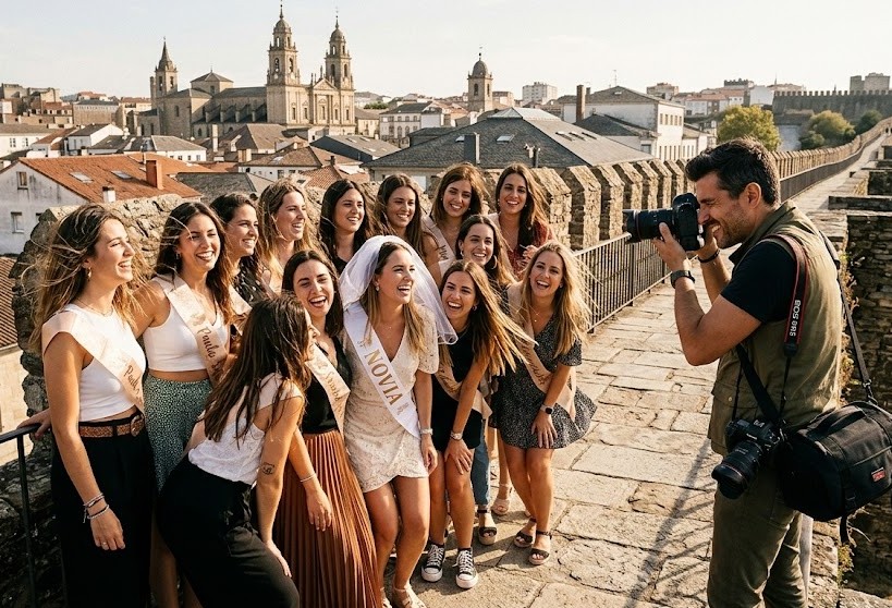 Sesión de fotos en la Muralla de Lugo