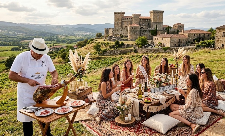 Picnic boho-chic de lujo en Verín con vistas a Monterrei