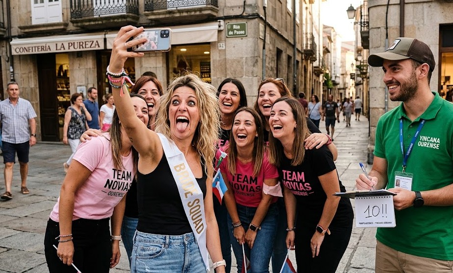 Grupo de despedida de soltera en Ourense con monitor sociocultural
